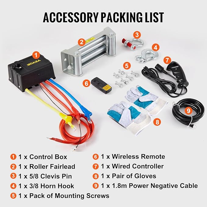 VEVOR Truck Winch 12000lbs Electric Winch 85ft/26m Steel Cable 12V Power Winch Jeep Winch with Wireless Remote Control and Powerful Motor for UTV ATV & Jeep Truck and Wrangler in Car Lift