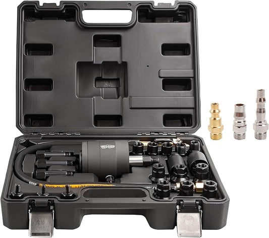 Pneumatic Injector Puller - Heavy Duty Engine Puller Tool for Diesel & Gas Injectors, Universal Fit with Adapters (23pcs)