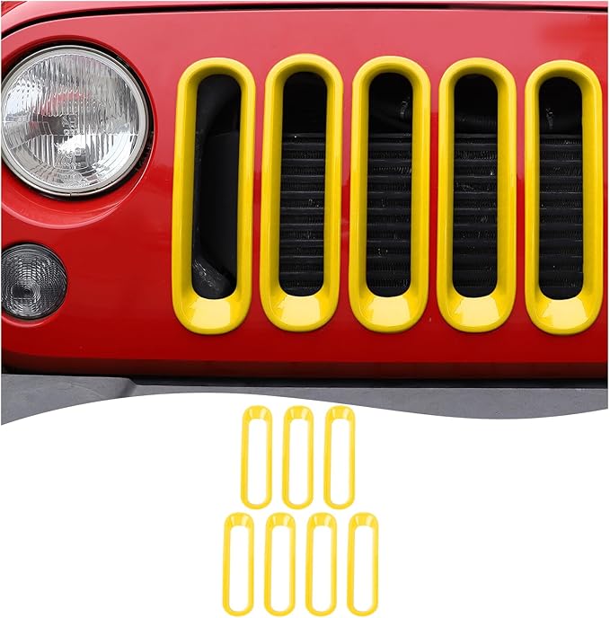 JK Grill Inserts Front Grille Mesh no Mesh Cover Guard for Jeep Wrangler JK 2007-2017 Clip-on Grille Accessories
