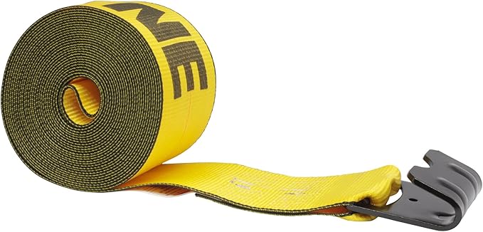 Mytee Products Corner Protector & Winch Straps Kit - 10 Pack Kinedyne 4" x 30' Yellow Winch Strap with 20 Pack 4" Corner Protector w/Carrying Bag