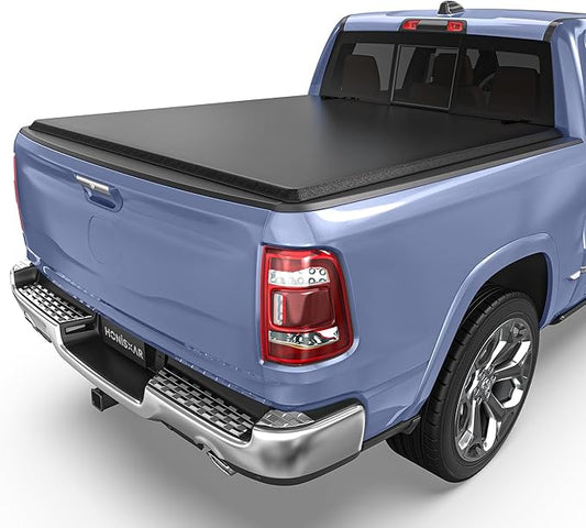 Soft Roll-Up Tonneau Cover Fit for Dodge Ram 1500 2019-2025 (Only for New Body), Fleetside 5.7 Ft Bed (No Ram Box)