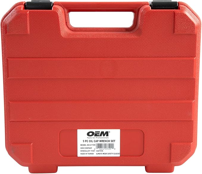 OEMTOOLS 27199 9-Pc Oil Filter Cap Wrench Set, Oil Filter Wrench Set Includes Adjustable and Universal Wrenches, Oil Filter Removal Tool Set Compatible with 3/8" Drive Tools