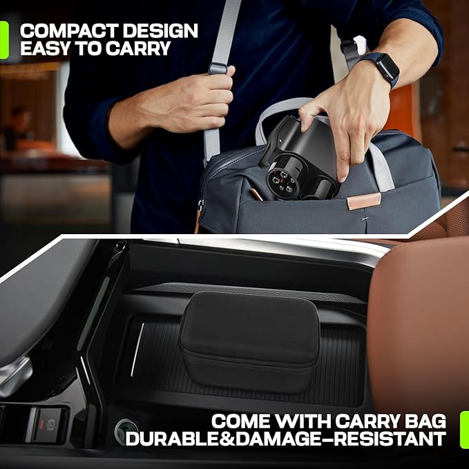 2025 Upgraded Tesla Supercharger to CCS1 Charger Adapter, [Max 500A 1000V] Fast Charge Electric Vehicle Charging Adapter（Black）