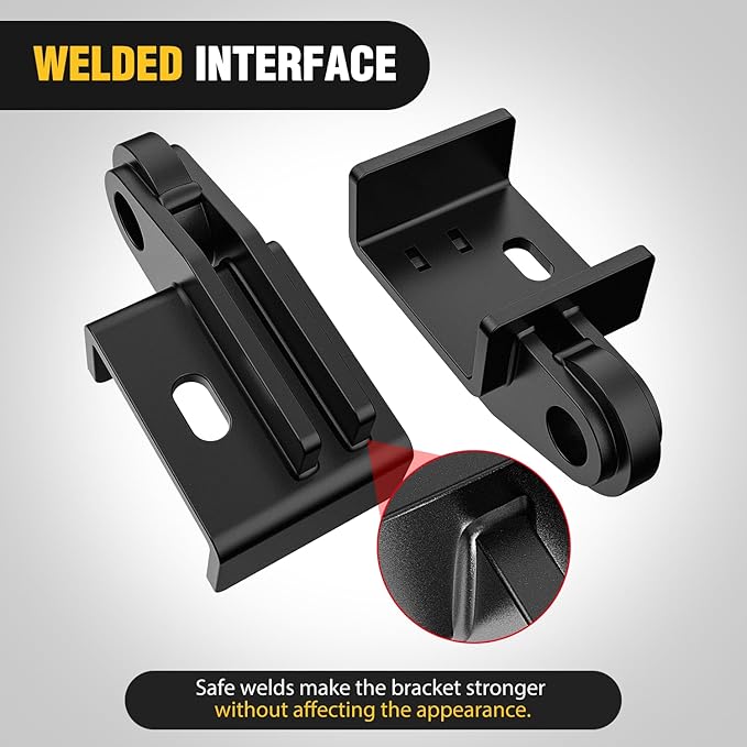 Nilight 2 Pack Demon Front Tow Hook Mounting Bracket Compatible with 2009-2013 2014 2015 2016 2017 2018 2019 2020 2021 2022 2023 Toyota Tacoma (Not Include D-Ring Shackle), Bracket Replacement