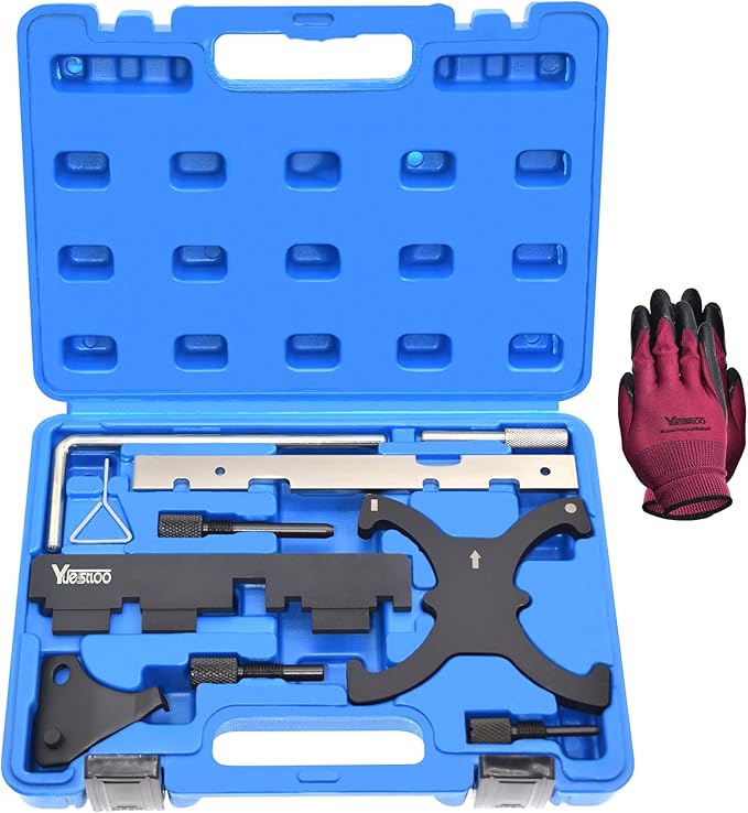 Engine Camshaft Belt Timing Locking Tool Kit Compatible with Ford Fusion Escape Focus Fiesta Mazda 1.25 1.4 1.6 1.7 1.8 2.0 2.3L 2.5L Ecoboost 1.5L 1.6L, 2.0 TDCi 303-1097 303-748 303-1550 303-1552