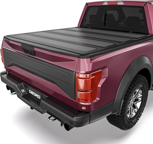 OEDRO Hard Quad-Fold Low-Profile Tonneau Cover Fit for Ford F-150 F150 2015-2025 with 5.5ft Bed