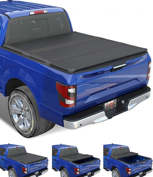 Kikito Professional FRP Hard Tri-Fold Truck Bed Tonneau Cover for 2017-2025 Titan 5.5ft (67in) Bed (for Models with or Without The Utili-Track System)