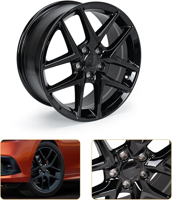New 18" x 8" Aluminum Alloy Replacement for OE Wheel Rim Compatible with Honda Civic 2016-2024,Gloss Black, PCD 5x114.3, 2 Sets
