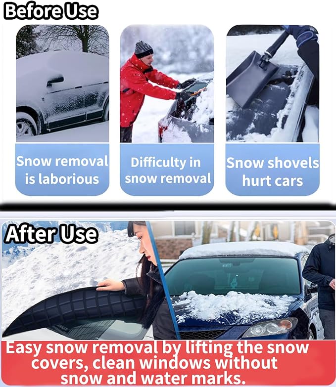 Custom fit for Volkswagen Windshield Snow Covers, 8 Layers WAaterproof Windproof Protection, Frost Defense, Ice, Sun, Snow, UV, for Volkswagen Accessories (for Volkswagen Jetta)