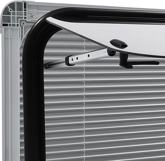 RV Push Out Window, 75x50cm/ 29.5x19.69In Tempered Glass U-V Resistant RV Exit Window W/Window Screen & Support Rod, RV Window Replacement for Campers, Caravan, Trailer