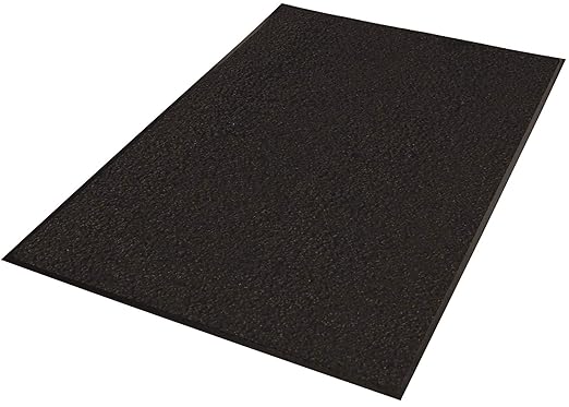 Guardian Platinum Series Indoor Wiper Floor Mat, Rubber with Nylon Carpet, 4'x6', Black