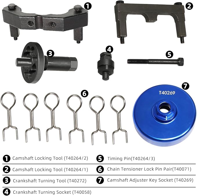 DPTOOL Camshaft Timing Tool Compatible with Audi 4.0L TFSI for A6 A7 A8 Replace T40272, T40269, T40246, T40071