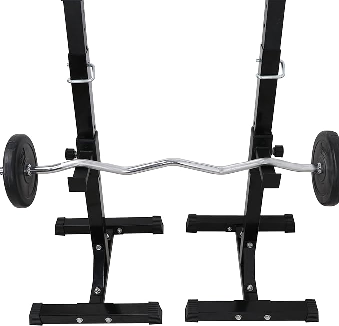 F2C Max Load 550Lbs Pair of Adjustable Squat Rack 41"-66" Sturdy Steel Barbell Rack Free Bench Press Stands GYM/Home Gym Portable Dumbbell Racks Stands