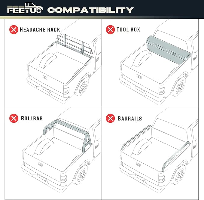 Soft Roll-Up Tonneau Cover Truck Bed for 2002-2018 Ram 1500; 2003-2022 Ram 2500 3500 8FT/96 w/o RamBox | 2019-22 Classic Ram 1500 |