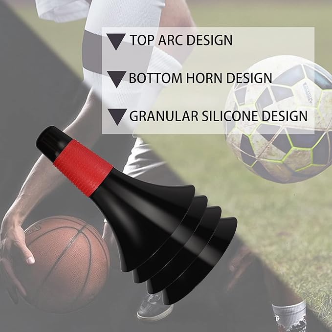 8 Pcs Sport Cones for Drills，9 Inch Agility Training Cones Sports with Carry Bag, Basketball Training Cones for Soccer Football Basketball Speed Grab Drills and Training