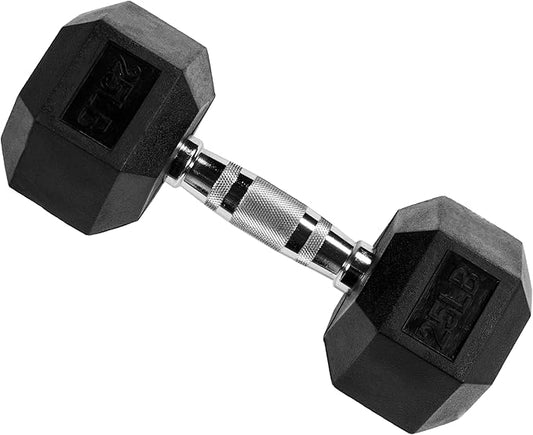 OLIXIS Rubber Hex Dumbbells，Assorted Weights for Home Gym Workouts, Strength Building & Fitness Training