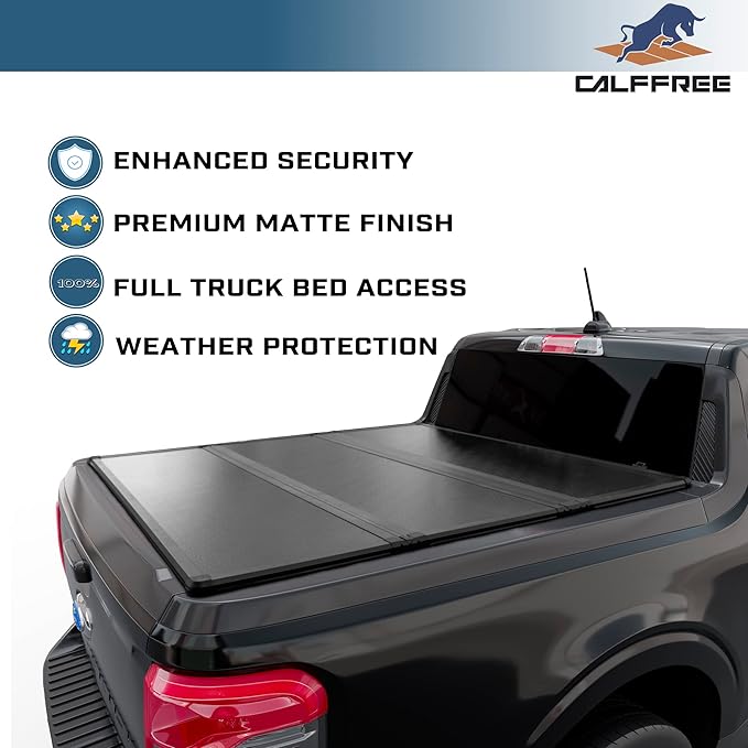 Hard Tri-Fold Truck Bed Tonneau Cover Compatible with 2022-2026 Ford Maverick 4.6ft Bed (54.4")