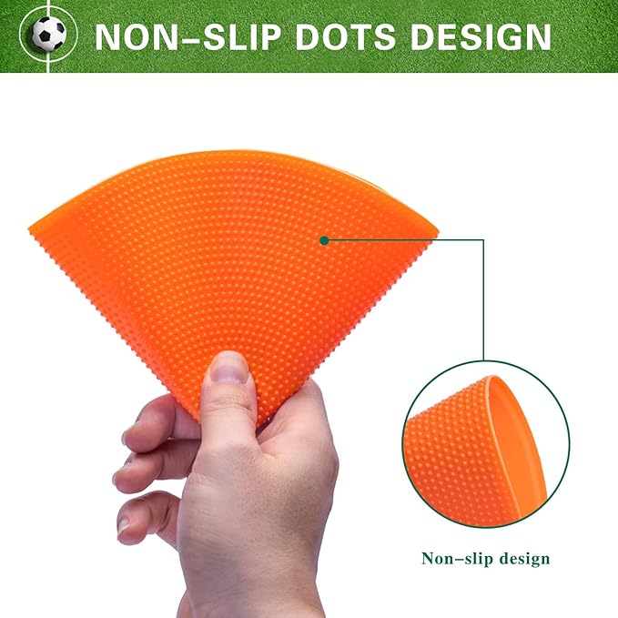 Spot Markers Rubber Floor Dots 9inch Non Slip Agility Dots Flat Cones for Kids Sports Soccer Basketball Training, Social Distancing, Preschool Kindergarten Classroom
