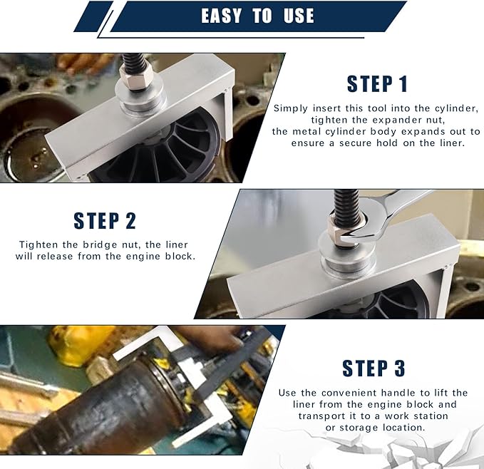 J-45876 Cylinder Pack Liner Puller Remover Tool for Detroit Diesel 60 Series 12.7L 14L EGR MTU S2000 DD13 DD15 DD16 Heavy Duty Truck Engines Replaces for OTC 5875
