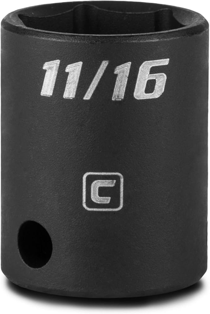 Capri Tools 11/16-Inch Shallow Impact Socket, 3/8-Inch Drive, 6-Point, SAE
