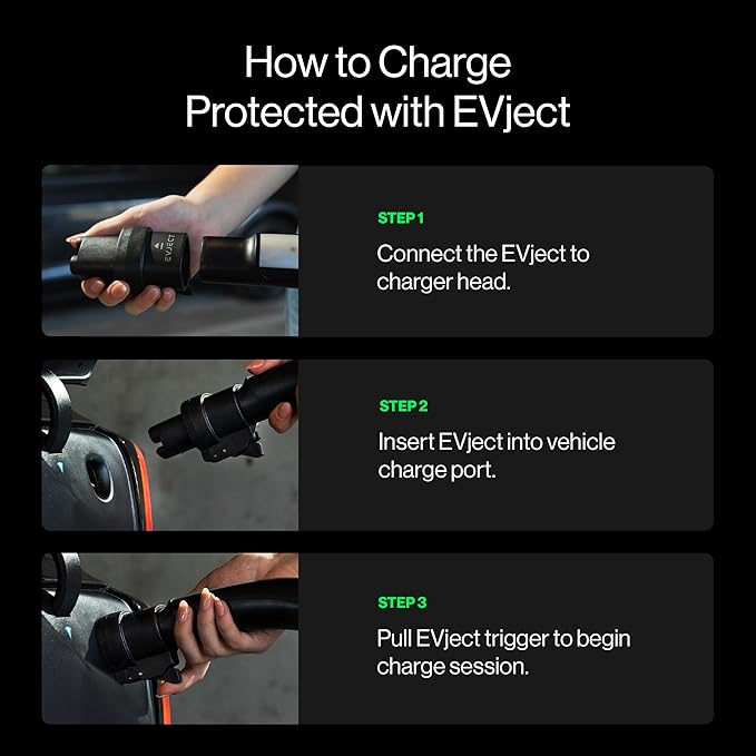 Escape Connector 2.0 - Electric Vehicle NACS Charger Connector for Safe Emergency Breakaway - Compatible with Model S/X Pre-2023 (Side Flap Port) - Level 1, 2 & DC Fast Charging