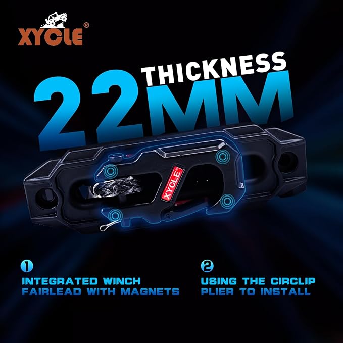 10000lbs Electric Winch 12V IP68waterproof Off-Road Vehicle Rescue winchs with2wireless Remote Controls and1/2"Synthetic Rope Suitable for Towing SUVs,Loggers,Trucks,Trailers,Jeeps,4WD(Black)