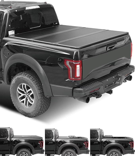 Lyon Cover 6.6ft / 79" Hard Tri-Fold Truck Cover Compatible with 2019-2026 Chevy Silverado/GMC Sierra 1500 Tonneau Cover | Not for CarbonPro Bed