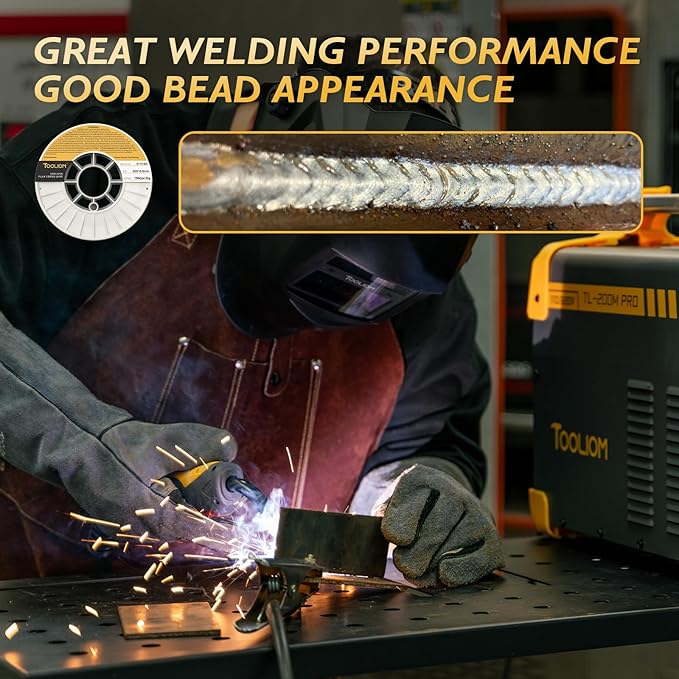 TOOLIOM E71T-GS .030" Diameter 10-Pound Spool Flux Core Self-shielded MIG Welding Wire for Carbon Steel 2 PCS