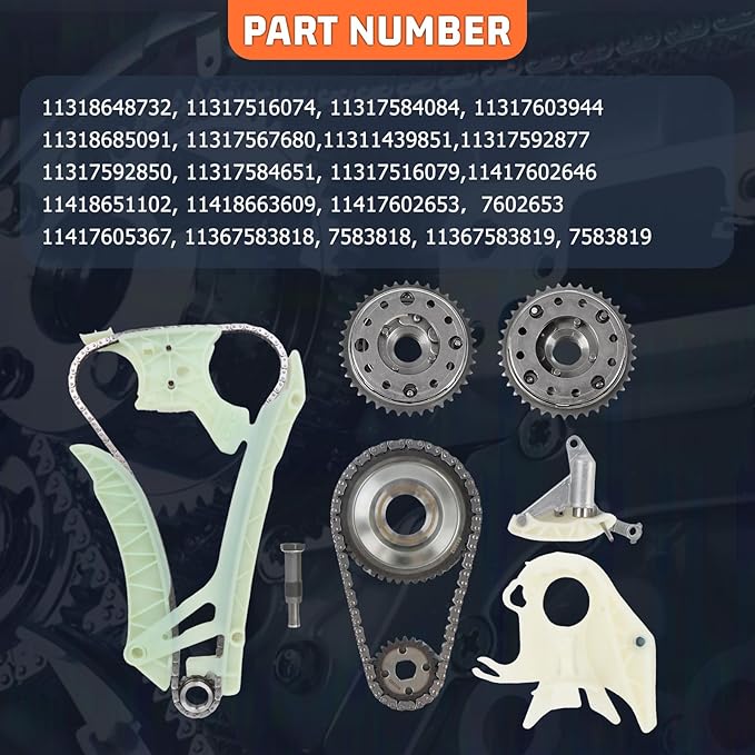 N26 N20 Oil Pump Timing Chain Kit & Camshaft Sprockets Fits for 328 428 528 X3 X5 2.0 N26 N20 Engine Aftermarket Parts