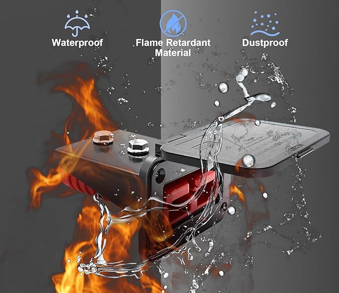 GZSH Anderson Plug 2PCS 175A Quick Connect Wire Connectors with Mount and Cap 4-1/0 AWG Battery Quick Disconnect 12V-36V Battery Quick Connect Waterproof SB175 for Car RV Trunk Boat Winch