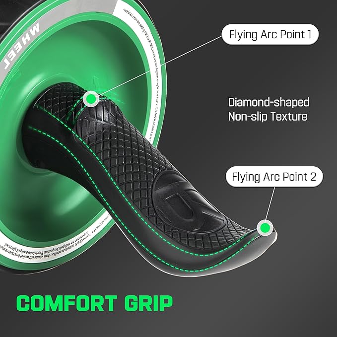 Ab Roller Wheel with Knee Pad Mat,Automatic Rebound Abdominal Wheel Abs Workout Equipment,Home Gym Equipment,No Noise Ab Wheel for Men&Women Abdominal