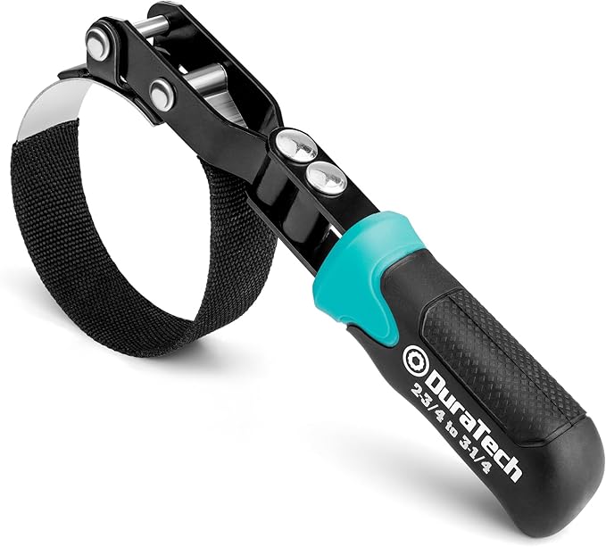 DURATECH Anti-Slip Small Swivel Oil Filter Wrench, Oil Filter Removal Tool Fits Filters 2-3/4" to 3-1/4", Ideal for Car Repair Tools