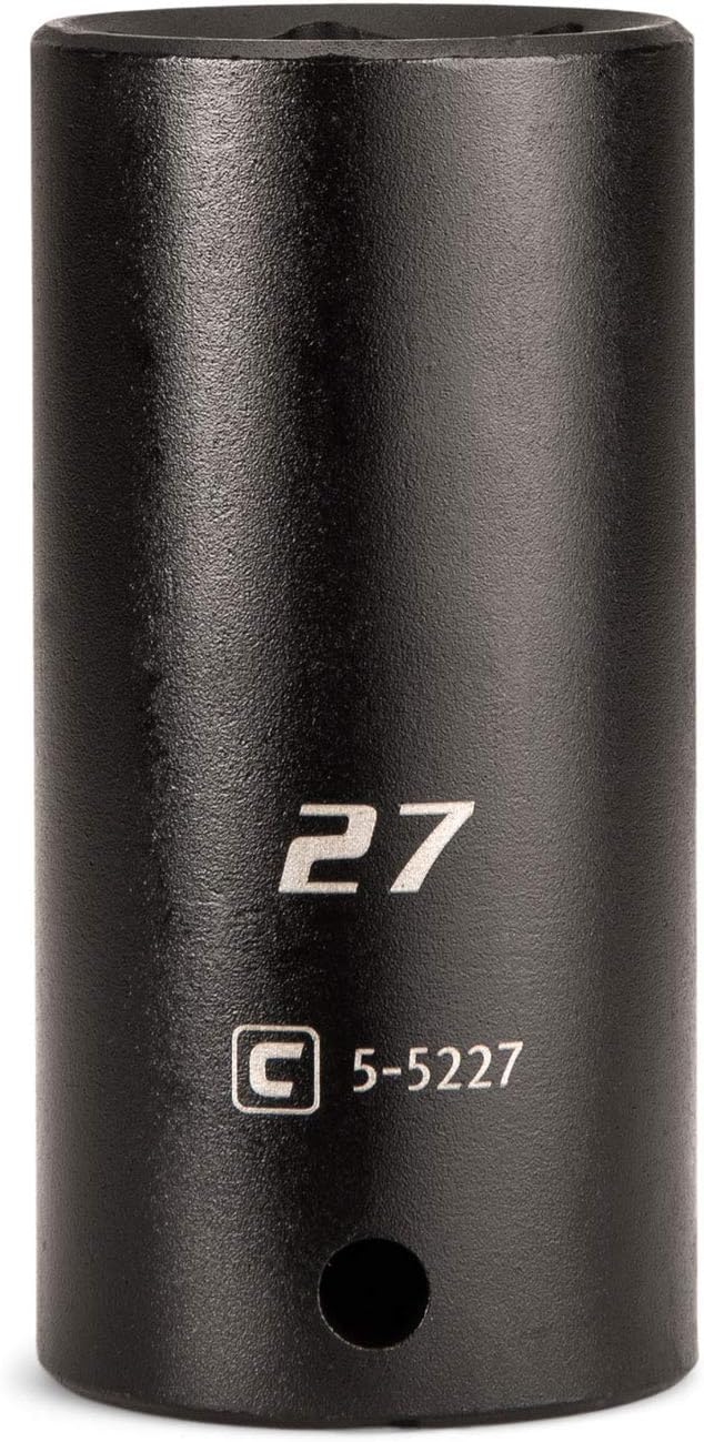 Capri Tools Deep Impact Socket, 1/2-Inch Drive, 6-Point, Metric (27 mm)