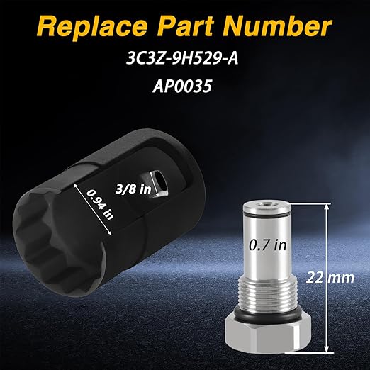 High Pressure Oil Pump Valve Air Test Fitting Tool Oil Rail Adapters Leak Test Kit and 6.0 IPR Valve Socket with Seal Kit Compatible with Ford 6.0L Powerstroke Diesel Engine Replace#: 3C3Z-9H529-A