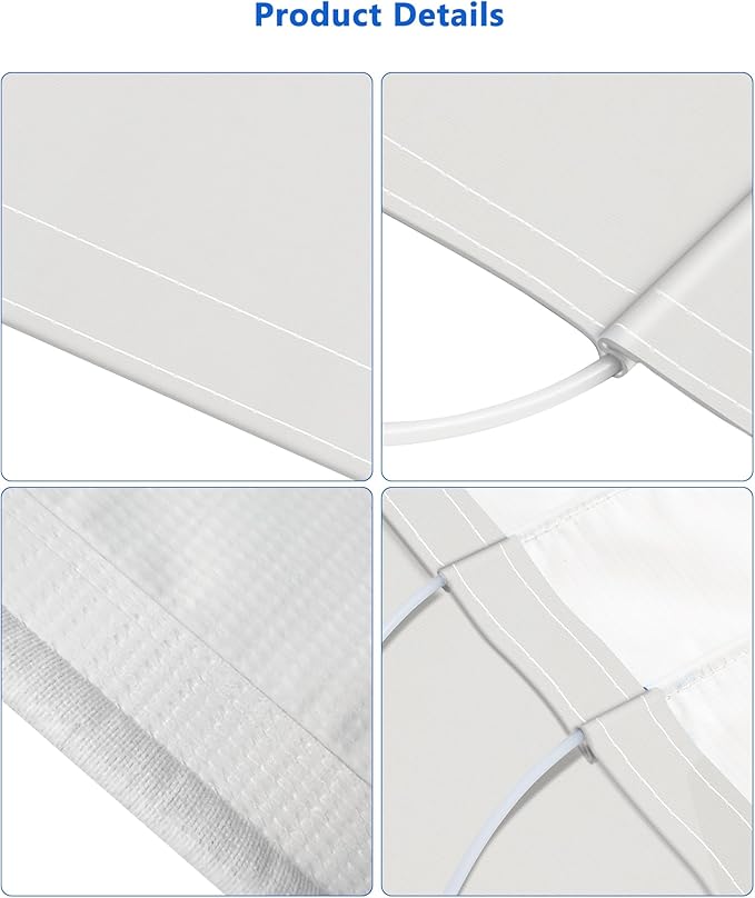 RV Awning Fabric Replacement, Upgraded 18.5oz Vinyl Camper Awning Replacement, Universal Outdoor Canopy for Electric and Manual RV Awning (12'(Fabric 11'2"), White)