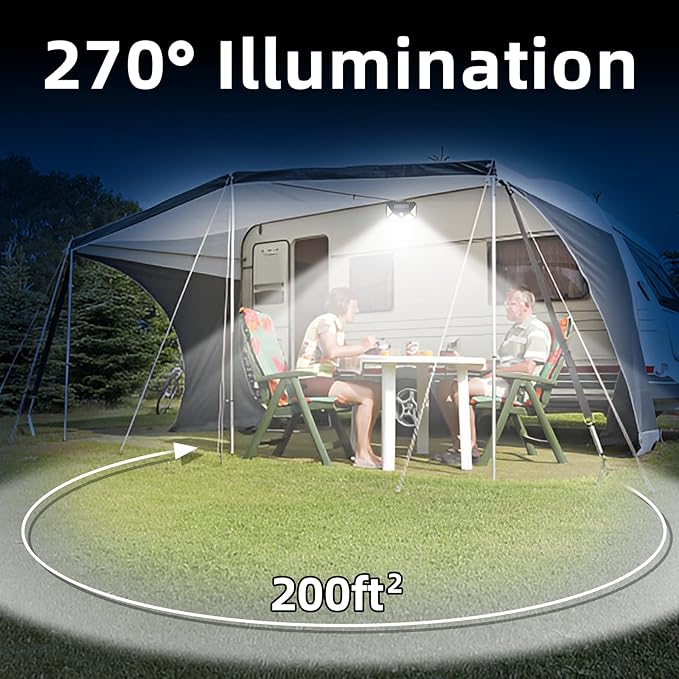 Solar RV Lights, RV Exterior Lights, RV Outdoor Lights Magnetic Motion Sensor Lights Waterproof for RV, Camper, Caravan, Trailer (2 Pack)