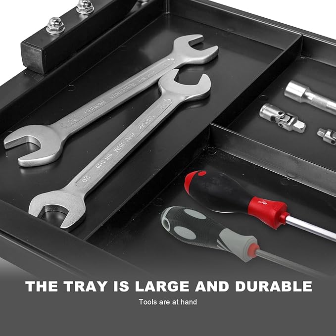 Torin 250lb Rolling Automotive Creeper Garage/Shop Seat: Padded Mechanic Stool with Tool Large Tray Suitable for garages, Repair Shops,Black