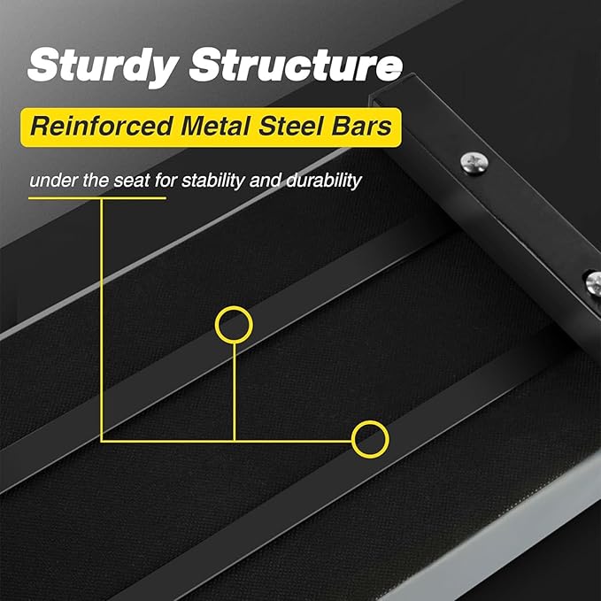 Mechanic Rolling Stool with Wheels, Car Creeper Seat with Large Tool Tray Storage for Auto Repair Shops, Garage Shop Stool on Wheels for Men, Padded Mechanic Chair, 250 LBS Capacity, Grey