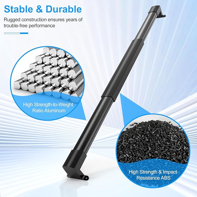 RV Screen Door Crossbar Handle Adjustable Anti-Slip Aluminum Grip Sturdy Safety Bar for Campers Travel Trailers Motorhomes