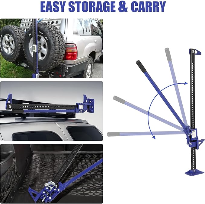 3 Ton Heavy Duty Farm Jack, 7000 Lb Capacity Ratcheting Off Road Utility Farm Jack for ATVs, Utility Vehicles, Off-Road Vehicles, Tractors, Trucks