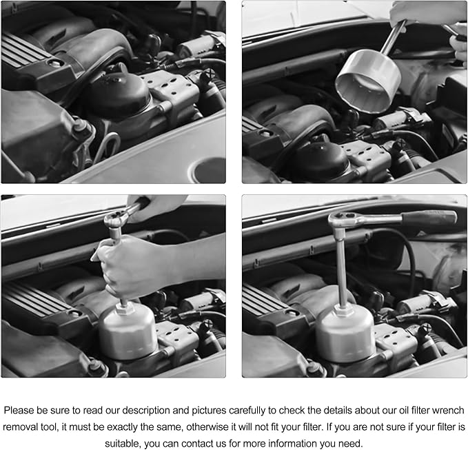 86mm 16 flutes Oil Filter Wrench, Oil Filter Cap Remover Removal Tool Socket Compatible with Volvo, BMW 128I, 135I, 135IS, 228I, 320I, 325I, 325XI, 328I, 330I, 335I, 335IS, 335XI, 428I