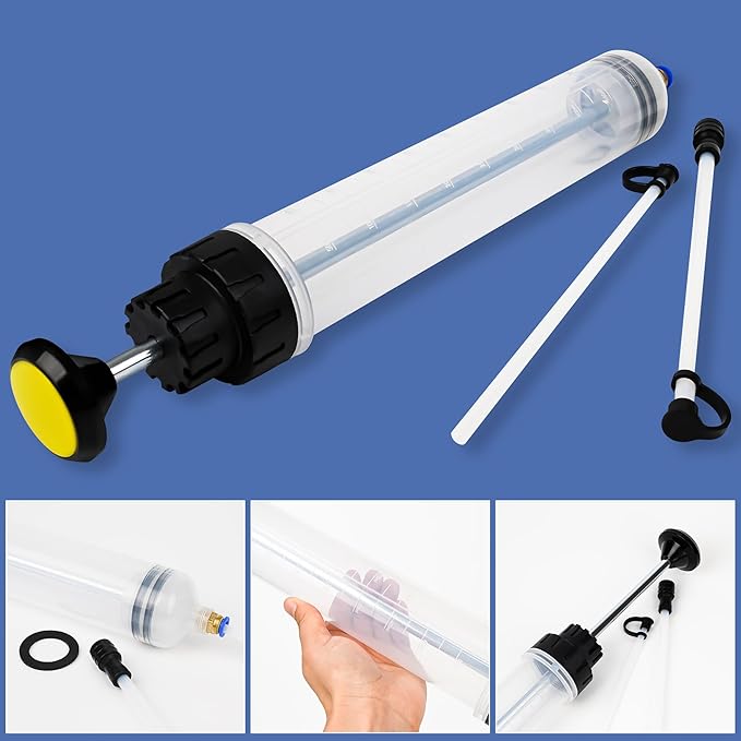 500CC/Oil Extractor/Oil Syringe,Syringe Style Manual Automotive Pump,Gear Oil, and Brake Fluid Extractor