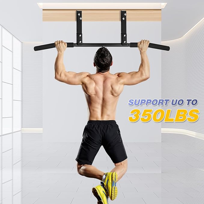 ATENTO Pull Up Bar, Chin Up Bars Ceiling Mount, Workout for Home Gym, Beam, Crossfit - Heavy-Duty, Foam Grip, Easy installation