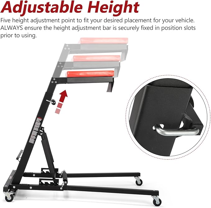 BUNKER INDUST Automotive Engine High Top Creeper Workstation Shop Mechanic | Adjustable Height | | Foldable | | 400 LBS Capacity |