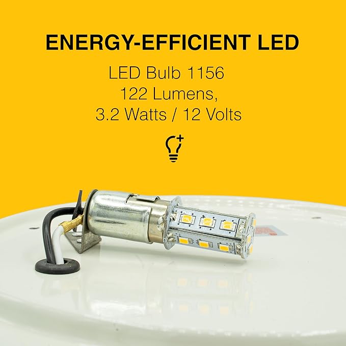 Lumitronics RV Trailer Camper 5th Wheel LED Round Surface Mount Scare Light, Mounting Gasket Included