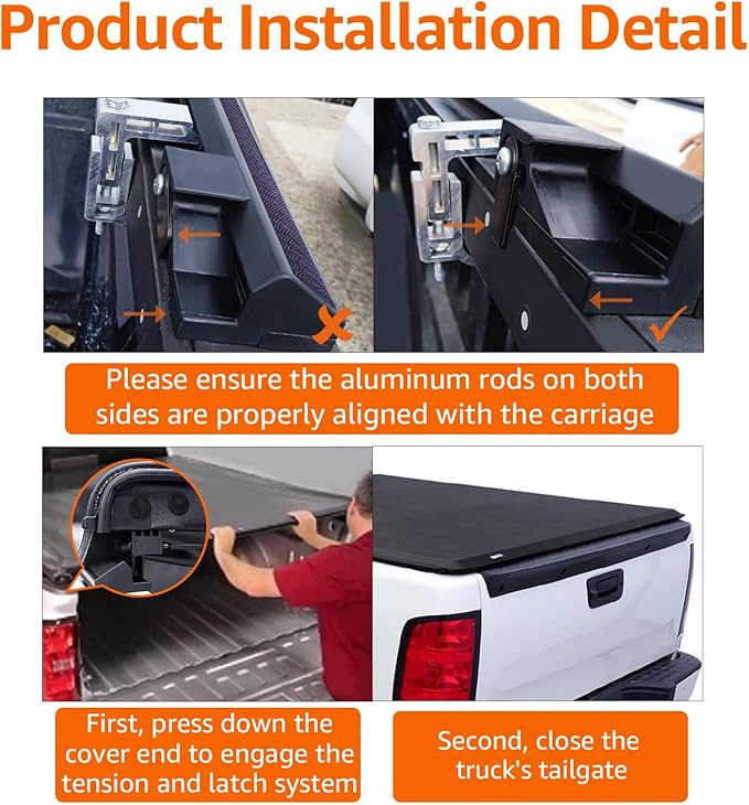 Amazon Basics Soft Roll Up 5.8 feet Truck Bed Tonneau Cover for 2014-2019 Chevy Silverado, GMC Sierra 1500, Fleetside