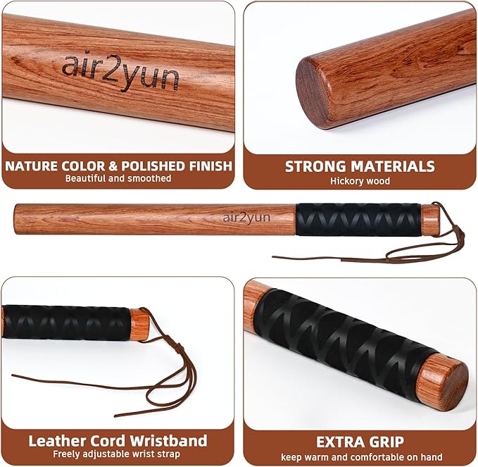 Wooden Tire Thumper, Fish Bat, Tire Knocker for Truckers, Trucker Tool for Checking Tire Pressure, Weighted Tire Checker Bat with Comfort Extra Grip, Idea Gift for Truck Drivers