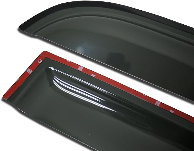 TuningPros WD-783 Tinted Smoke Out-Channel Window Visor Deflector Rain Guard 2-pc Set