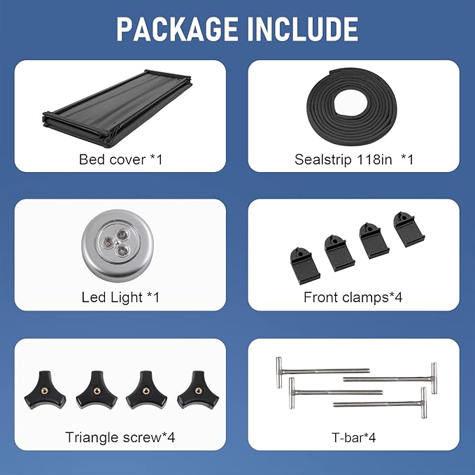 Soft Tri-Fold Truck Bed Tonneau Cover Replacement for 2015-2024 Chevy Colorado/GMC Canyon 5.2FT Bed Fleetside