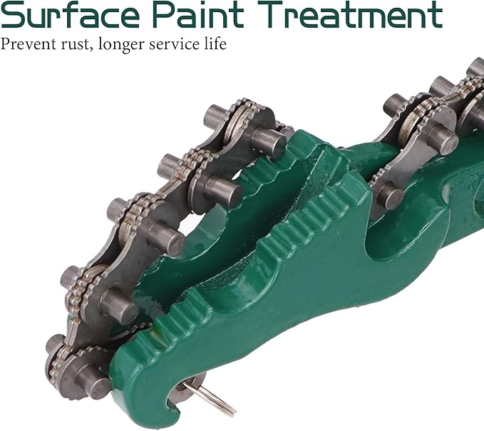 12 Inch Heavy Duty Reversible Chain Spanner Fits 1.5" to 6" Diameter Oil Filter Wrench, Adjustable Oil Fuel Filter Chain Tool